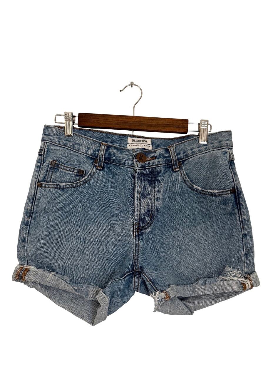 One Teaspoon Mid Rise Distressed Shorts Size 26